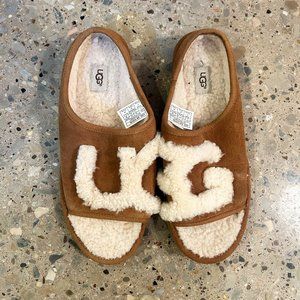 Ugg Shearling Logo Slippers (Women's Size US 9)